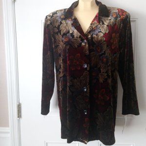 Nwt COUNTRY WEAR Flower Button Down Shirt Sz S